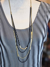 Load image into Gallery viewer, Gold Black Layer Necklace Lia Sophia
