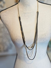 Load image into Gallery viewer, Gold Black Layer Necklace Lia Sophia
