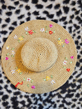 Load image into Gallery viewer, Straw  Floral Hat
