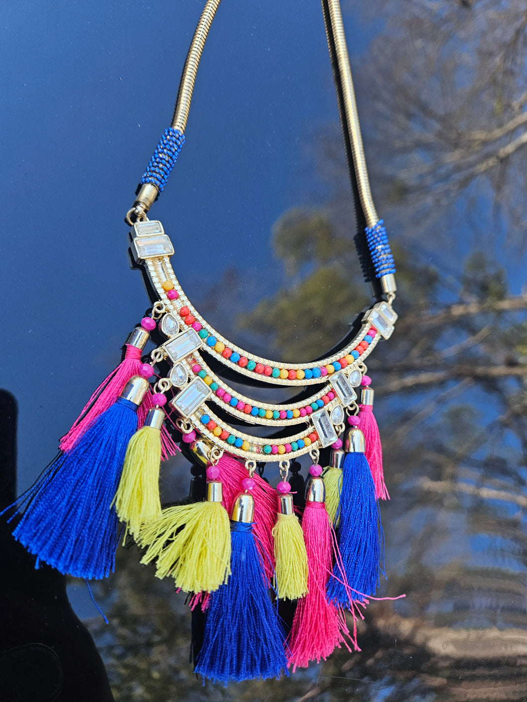 Multi Colorful Tassel Necklace